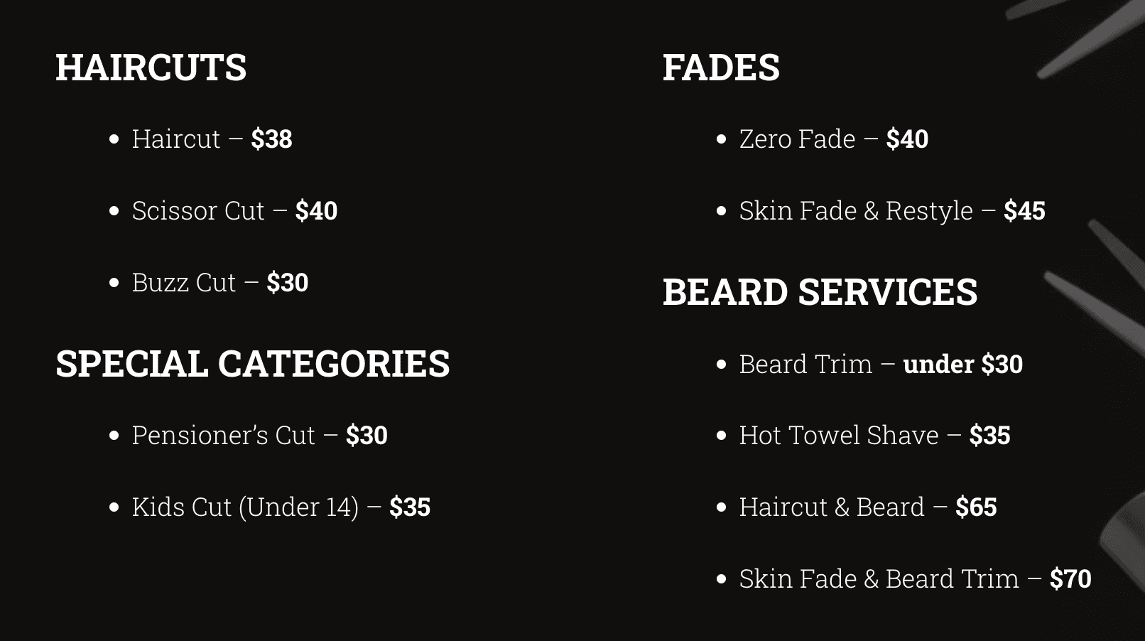 $45 Skin Fade Always