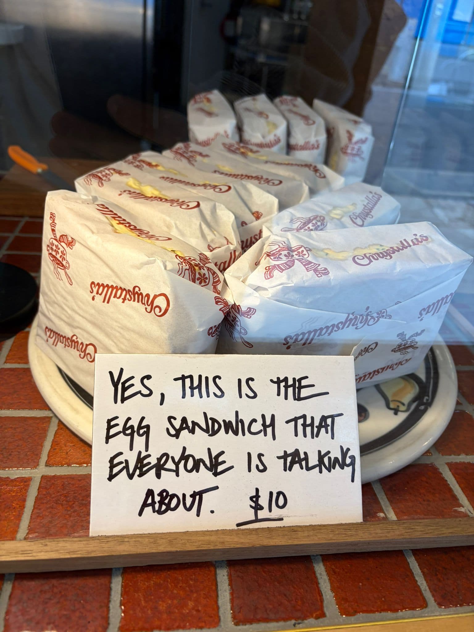 $10 Egg sandwich